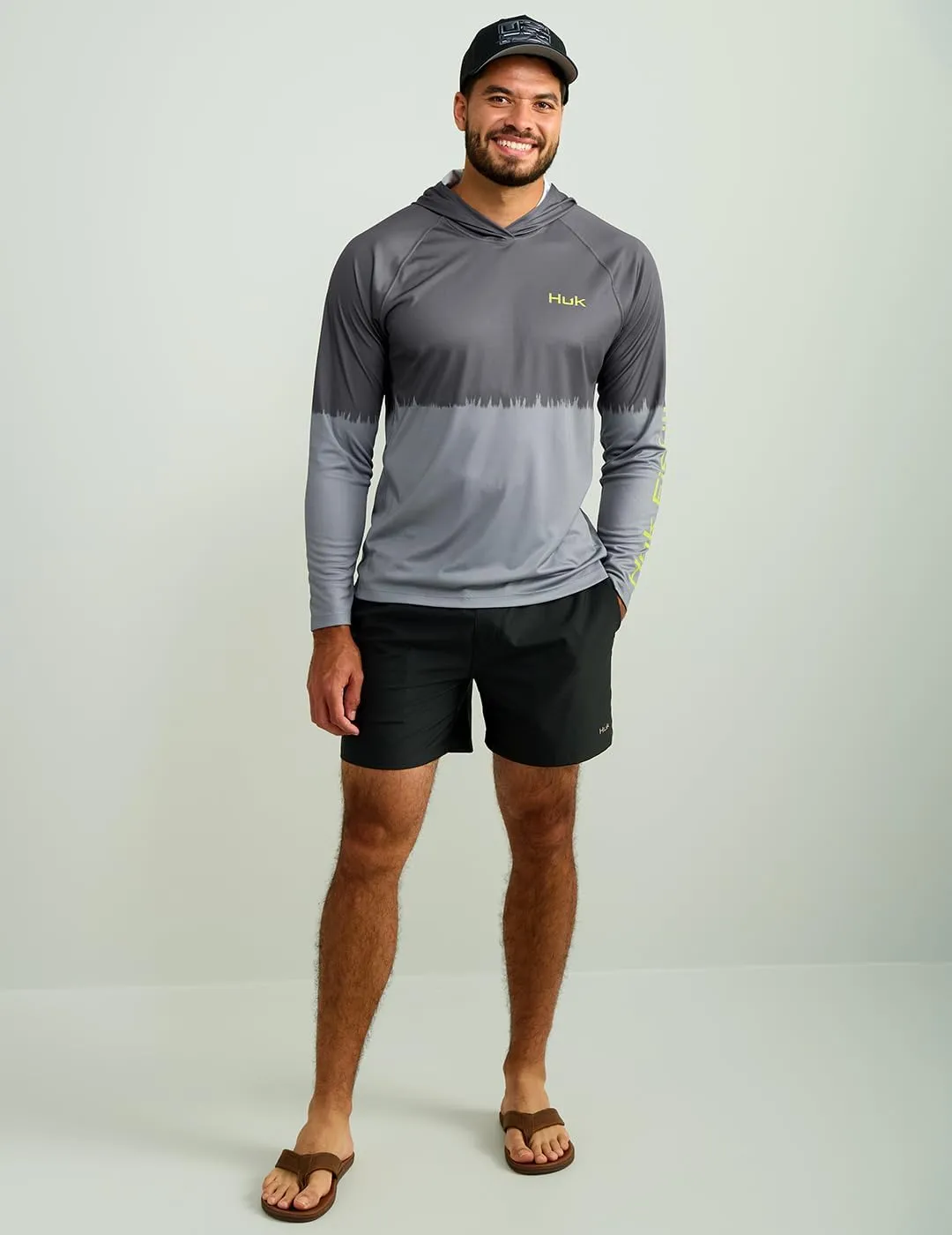 HUK Men's Pursuit Graphic Hoodie, Sun Protecting Fishing Shirt with Hood