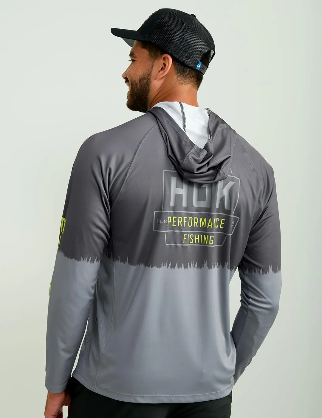 HUK Men's Pursuit Graphic Hoodie, Sun Protecting Fishing Shirt with Hood