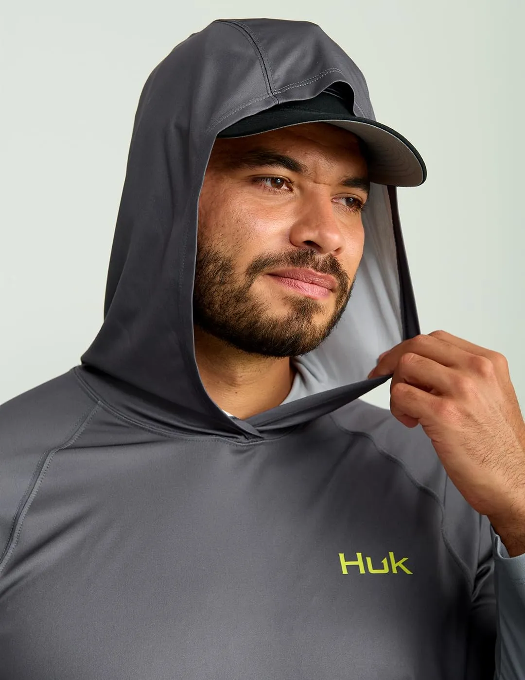 HUK Men's Pursuit Graphic Hoodie, Sun Protecting Fishing Shirt with Hood