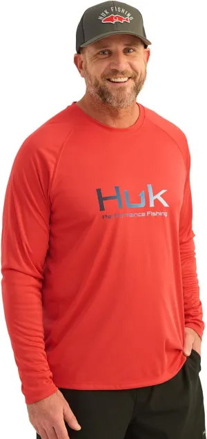 HUK Men's Pursuit Vented Long Sleeve, 30 UPF Fishing Shirt