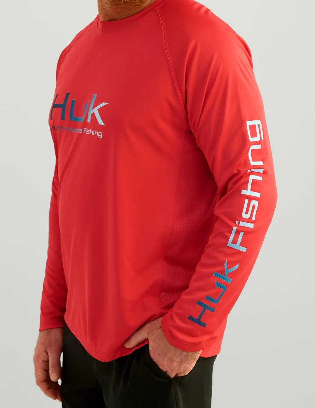 HUK Men's Pursuit Vented Long Sleeve, 30 UPF Fishing Shirt