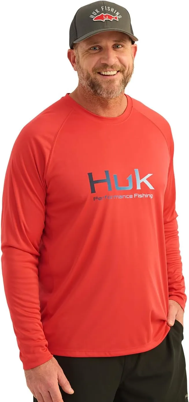 HUK Men's Pursuit Vented Long Sleeve, 30 UPF Fishing Shirt