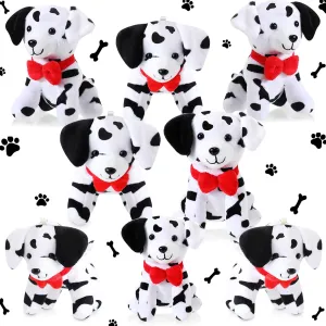 Hungdao 8 Pieces Stuffed Dalmatians Plush Dalmatians Bulk Dalmatian Stuffed Animal 4.8 Inch Small Puppy Dog Party Favors for School Carnival Prizes Backpack Keychain Birthday Animal Themed Party