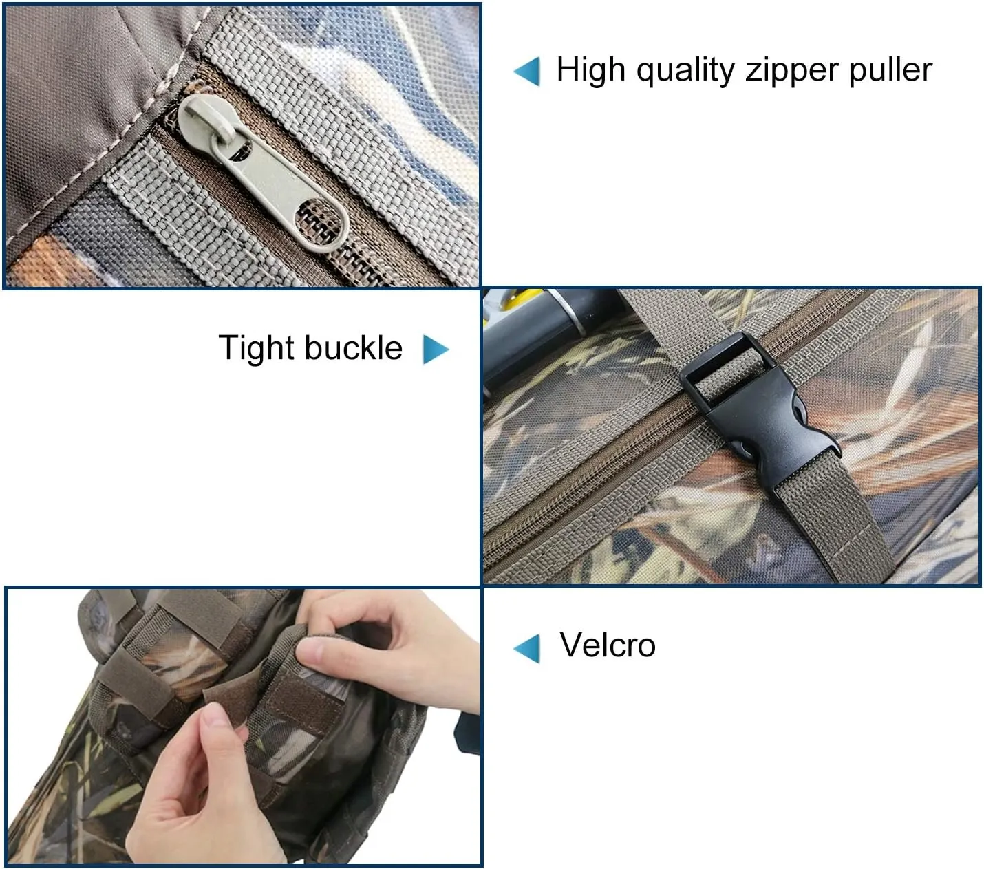 HUNTVP Fishing Rod Reel Case Bag Organizer Travel Carry Case Carrier Holder Pole Tools Storage Bags