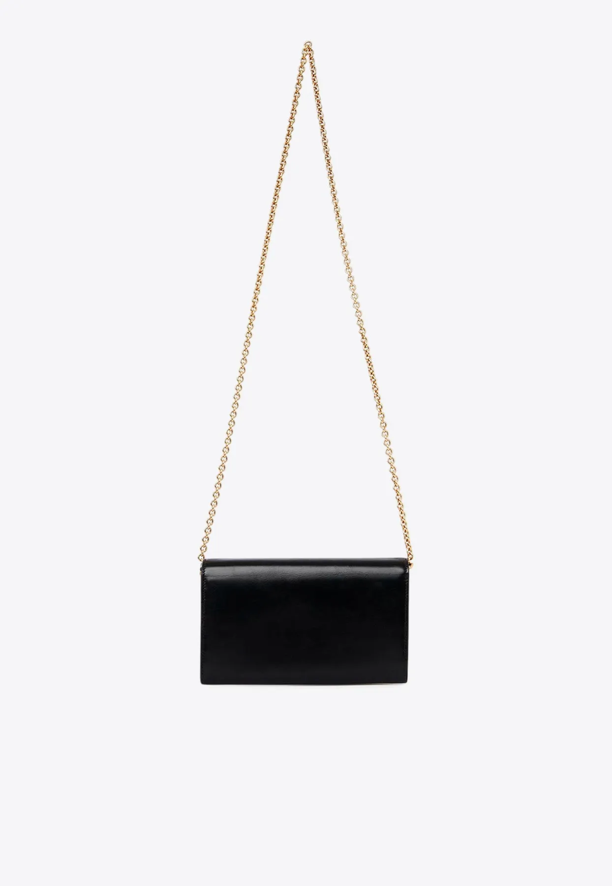 Iconic Logo Leather Chain Clutch
