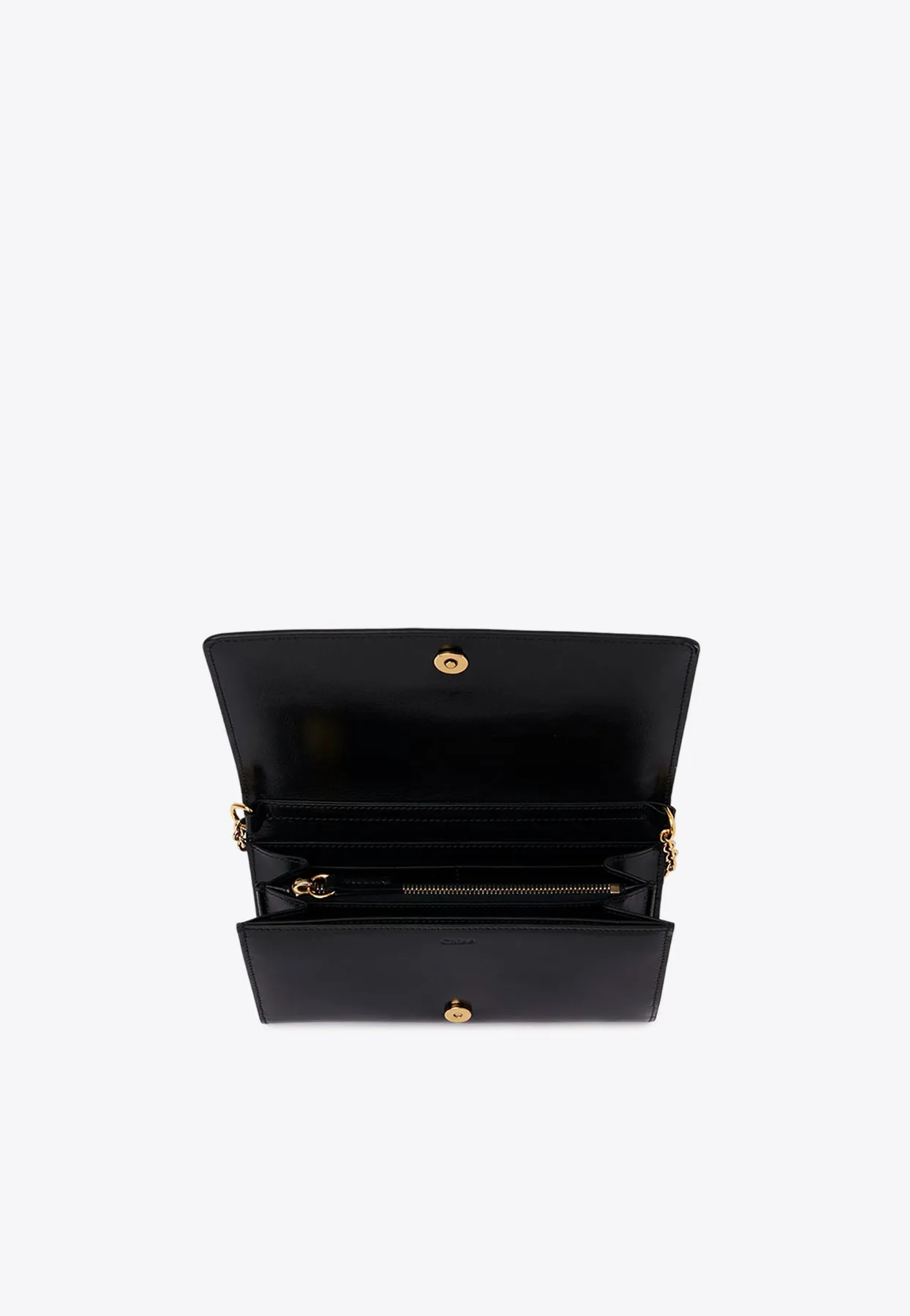 Iconic Logo Leather Chain Clutch