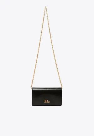 Iconic Logo Leather Chain Clutch
