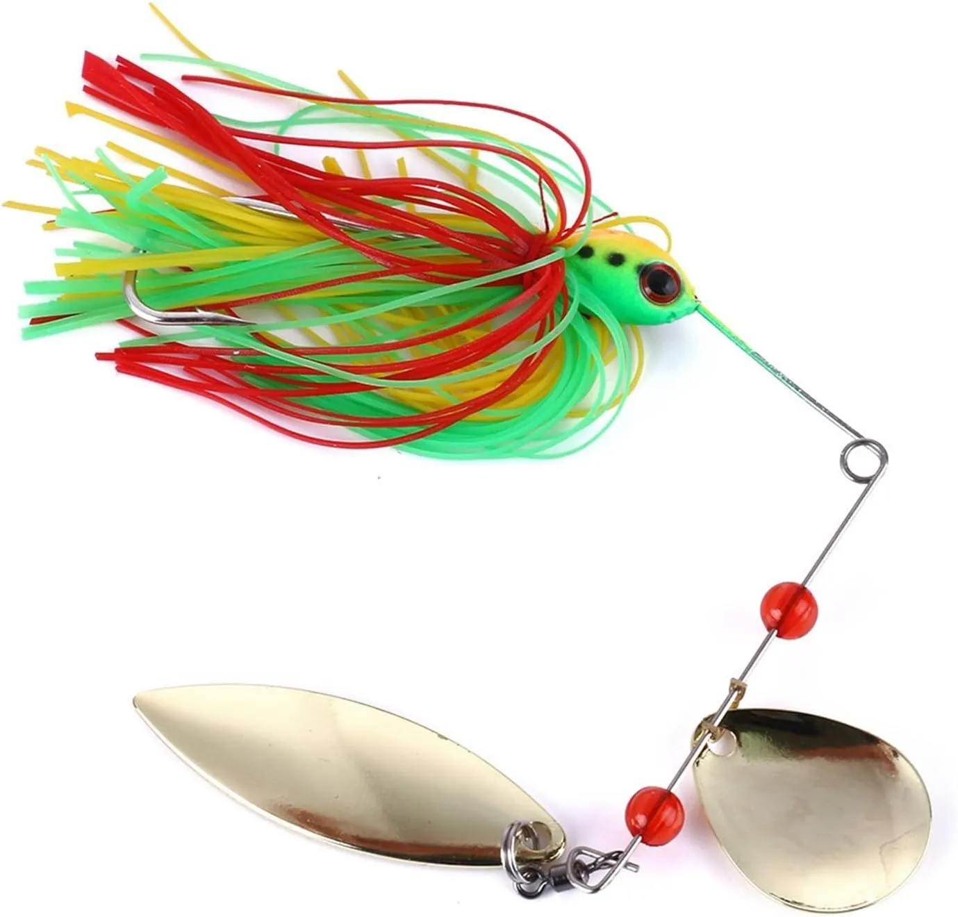 INEOUT 17G Buzzbait Metal Spoon Fishing Lure Spinner Bait Wobblers Artificial Lure Jig Head 3D Eye High Speed Willow Blades Fish Tackle