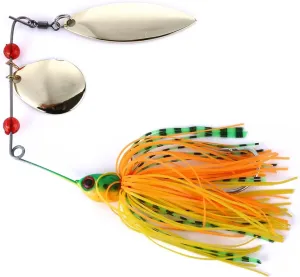 INEOUT 17G Buzzbait Metal Spoon Fishing Lure Spinner Bait Wobblers Artificial Lure Jig Head 3D Eye High Speed Willow Blades Fish Tackle