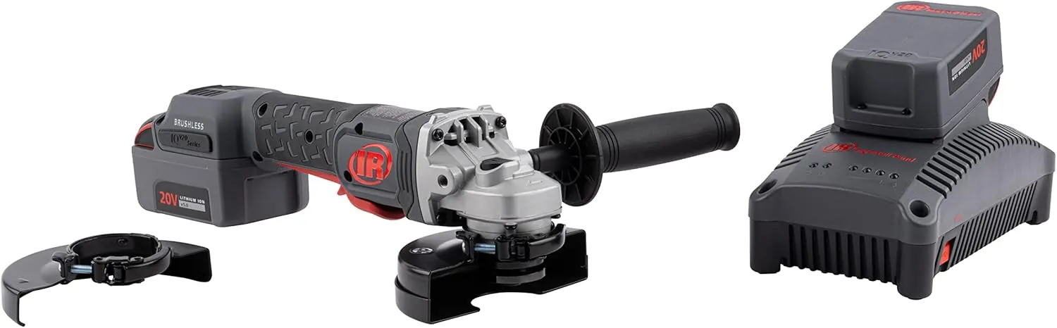 Ingersoll Rand G5351-K22-20V Cordless Angle Grinder and Cut-off Tool, 2 Battery Kit, 8000 RPM, 1HP, 4.5" Wheel