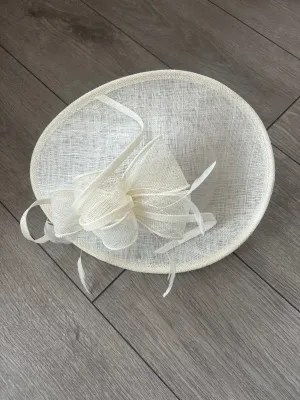 Ivory Teardrop Disc Fascinator
