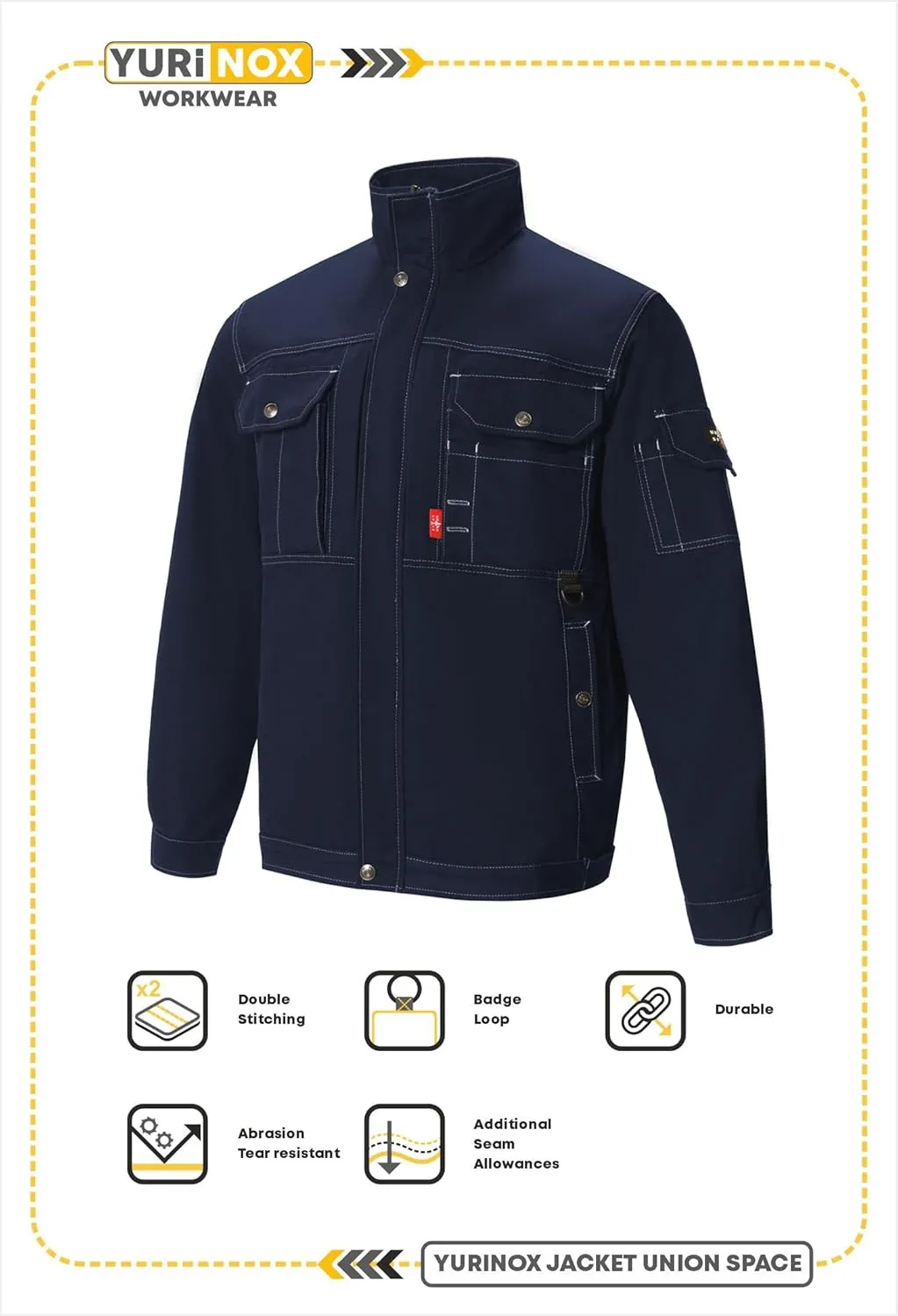 Jacket Unionspace - Double-Stitched - Abrasion Resistant - Moisture Wicking - Tear Resistant - Ventilated