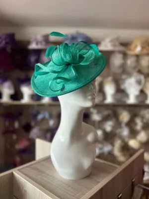 Jade Teardrop Disc Fascinator
