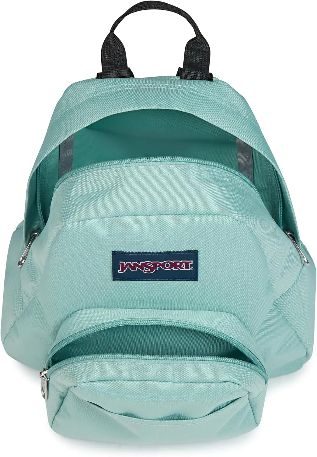 JanSport Half Pint Mini Backpack, 10.2 L - Durable Mini Bag Purse with Adjustable Shoulder Straps, Single Main Compartment, Zippered Stash Pocket, Faded Sage