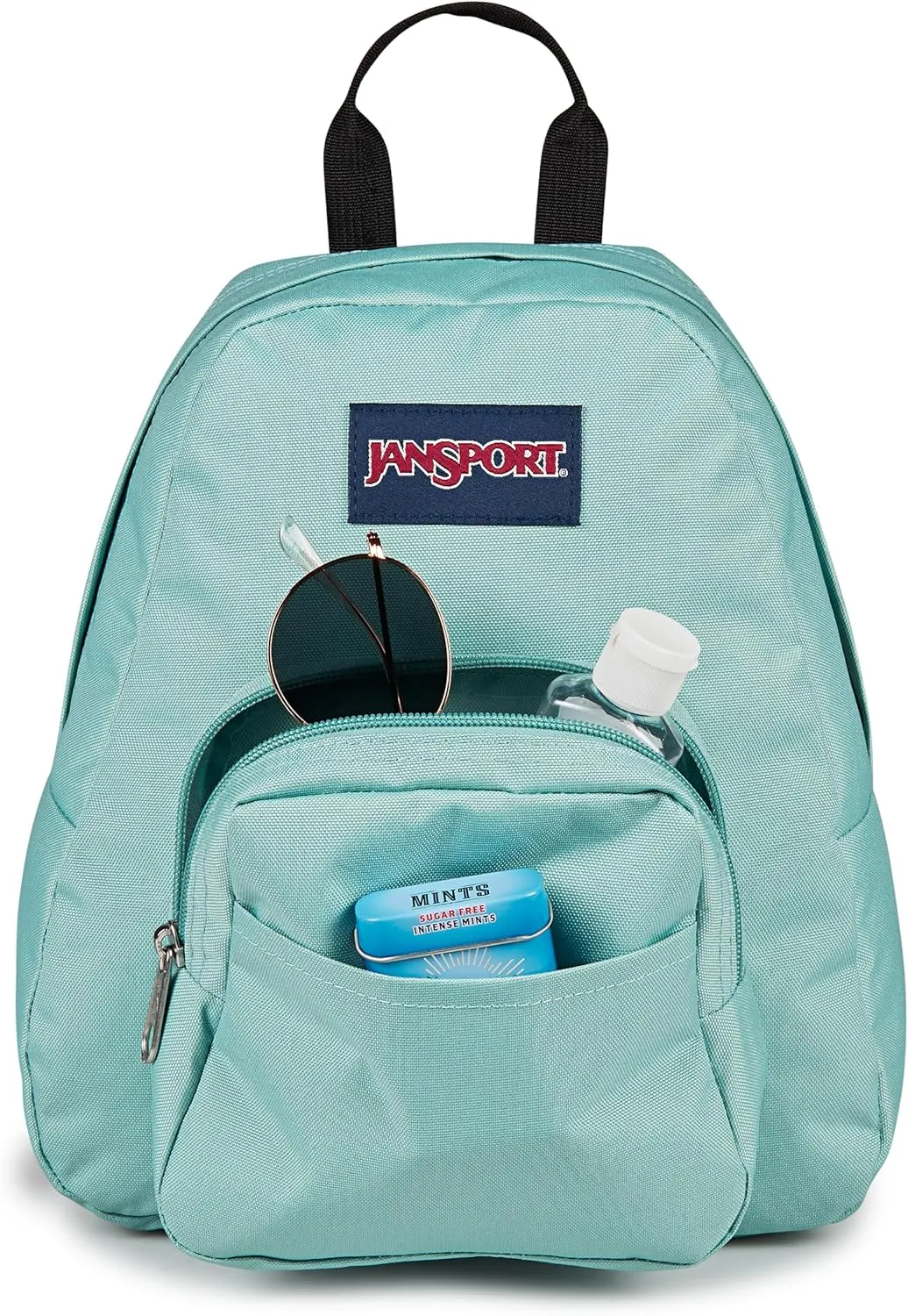 JanSport Half Pint Mini Backpack, 10.2 L - Durable Mini Bag Purse with Adjustable Shoulder Straps, Single Main Compartment, Zippered Stash Pocket, Faded Sage