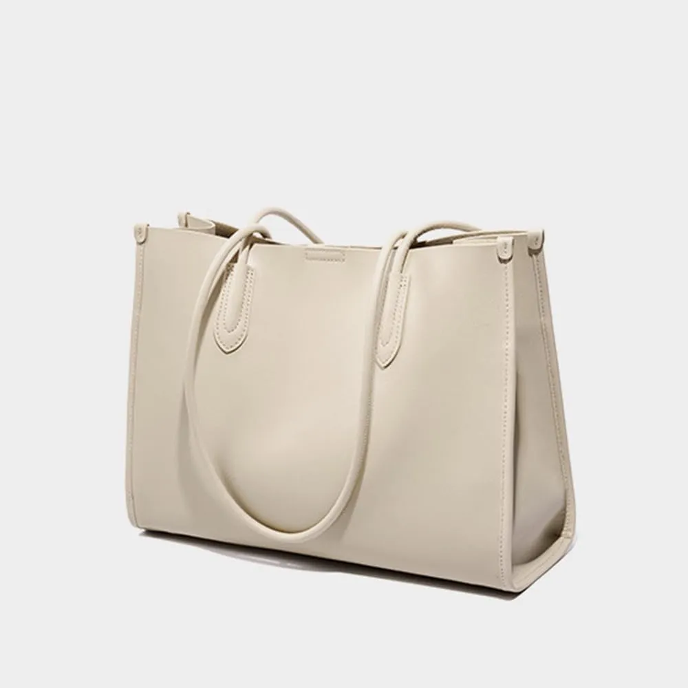 JIUFENG Genuine Leather Tote Bag for Women, Womens Casual Shoulder Bag Clutch Handbag for Shopping Work Travel