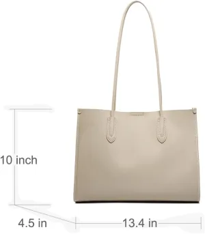 JIUFENG Genuine Leather Tote Bag for Women, Womens Casual Shoulder Bag Clutch Handbag for Shopping Work Travel