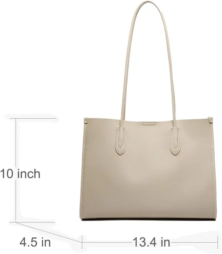 JIUFENG Genuine Leather Tote Bag for Women, Womens Casual Shoulder Bag Clutch Handbag for Shopping Work Travel