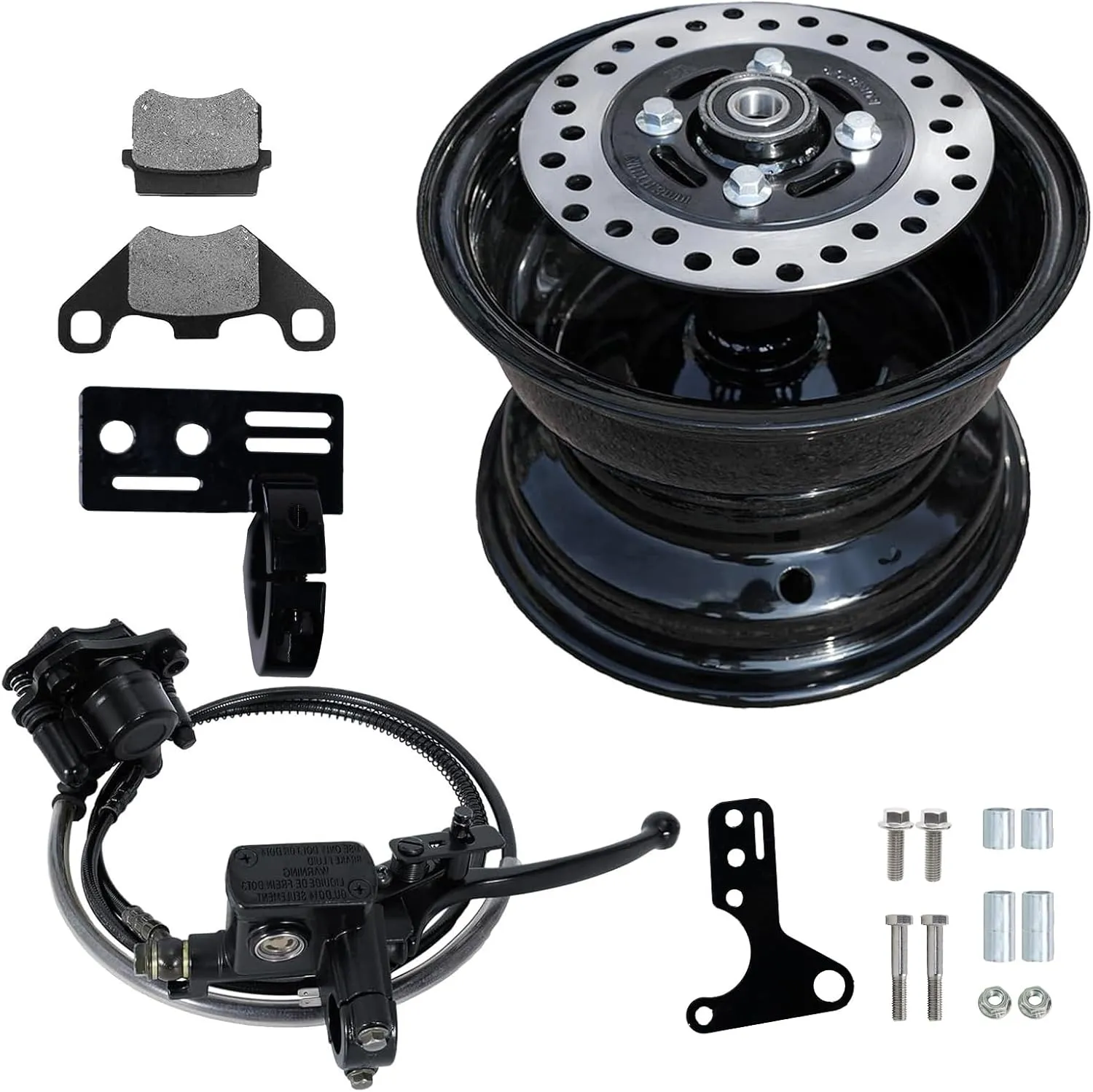 JMCHstore Front Rim Disc Hydraulic Brake Kit For Coleman BT200X CT200U-EX CT200U-EXR, Axis M200 Massimo Baja Trailmaster MB200 MB200S 196cc Viper Hisun 200cc Mini Bike