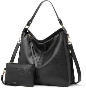 JONON Tote Bag for Women PU Leather Shoulder Bags Fashion Hobo Bags Large Purse and Handbags with Adjustable Shoulder Strap
