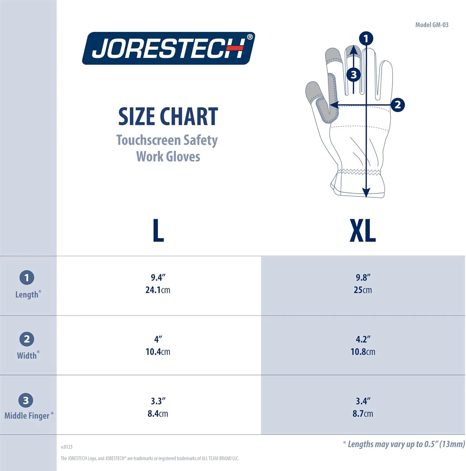 JORESTECH Work Gloves Multipurpose with touch screen technology