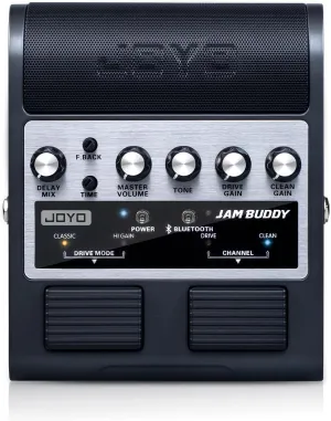 JOYO Portable Guitar Practice Amp & Pedal All-in-One Rechargeable Bluetooth Combo Guitar Amplifier with Effect & Footswitch JAM Buddy (Black)