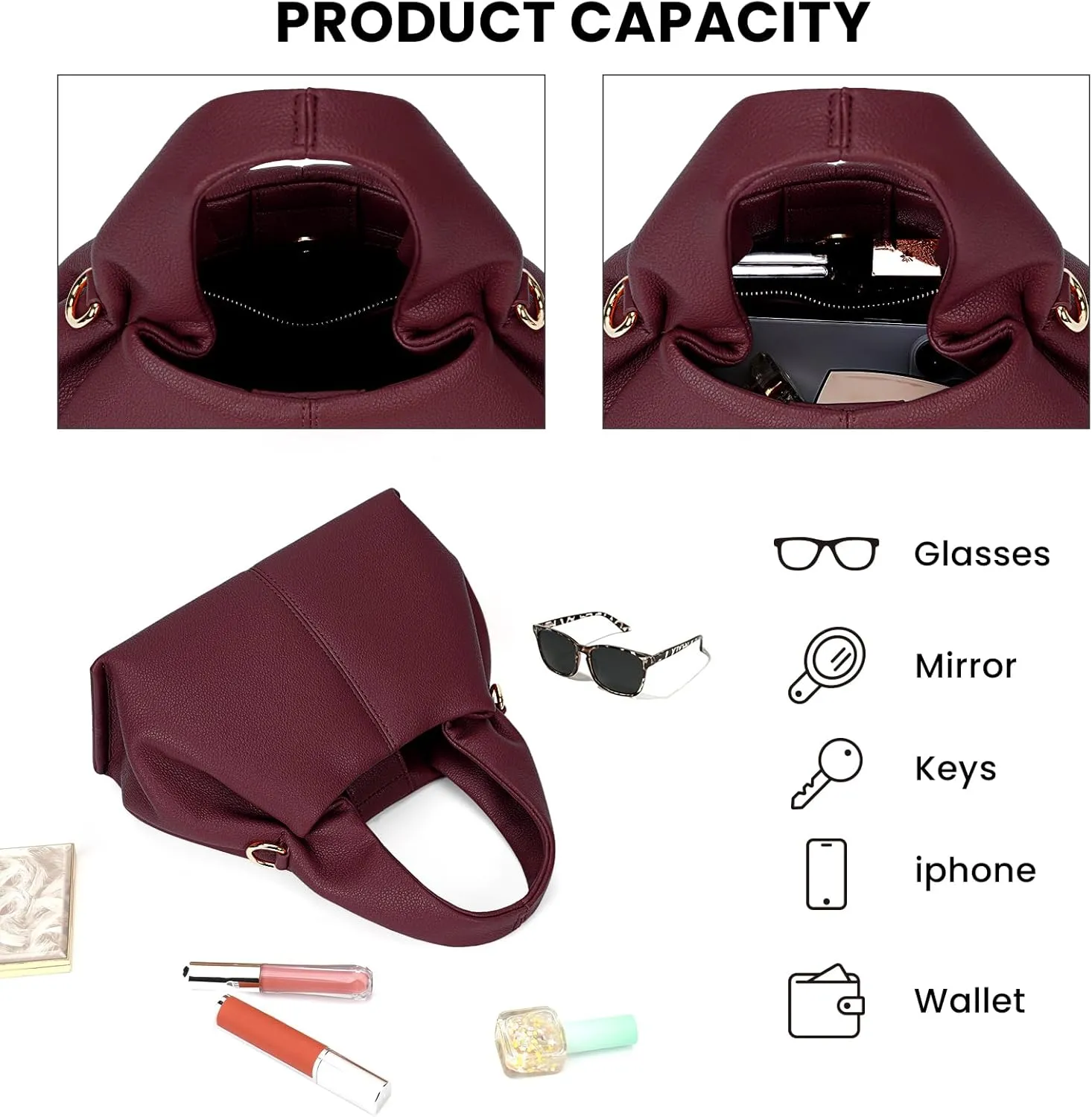 JQWYGB Cloud Pouch Dumpling Clutch Purse Women Tote Shoulder Retro Crossbody Bag with Removable Strap