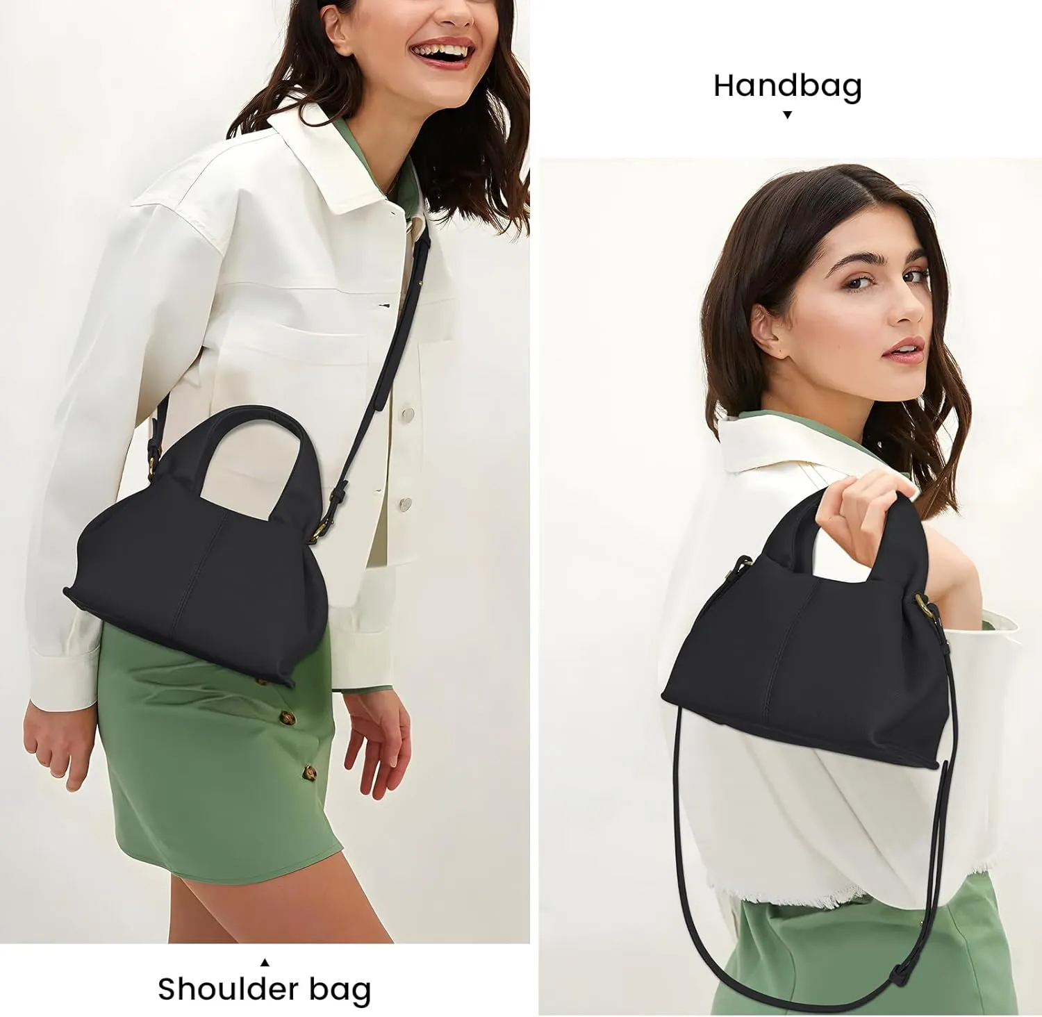 JQWYGB Cloud Pouch Dumpling Clutch Purse Women Tote Shoulder Retro Crossbody Bag with Removable Strap