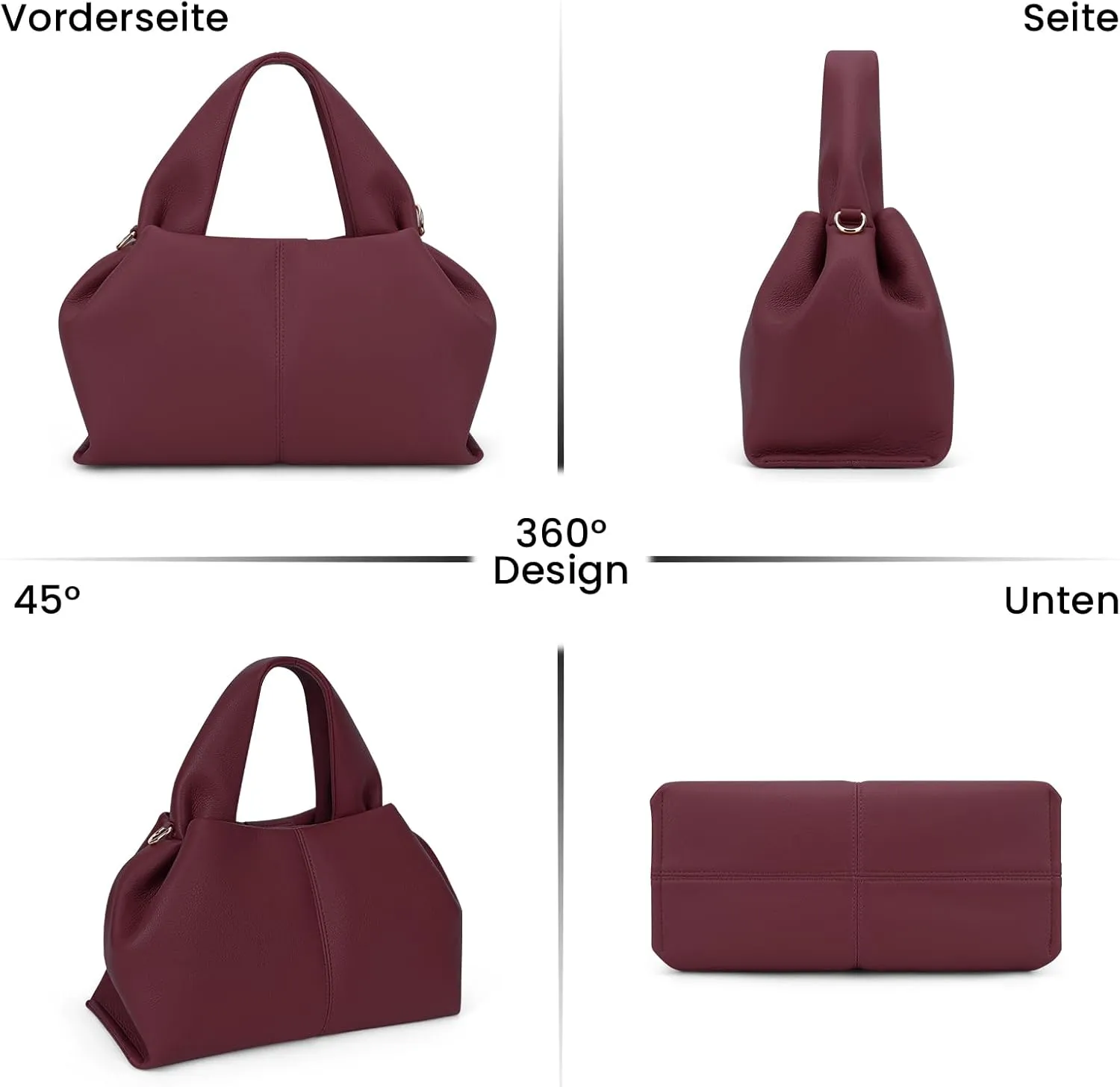 JQWYGB Cloud Pouch Dumpling Clutch Purse Women Tote Shoulder Retro Crossbody Bag with Removable Strap