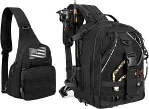 Jueachy Sling Bag Fishing Tackle Backpack