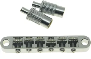 KAISH Chrome Guitar Roller Saddle Bridge Tune-O-Matic Bridge with Roller Saddles For Epi Les Paul,SG,Dot,Bigsby Guitar with M8 Threaded Posts