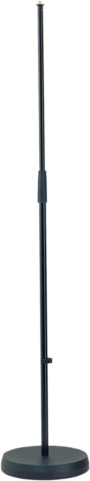 K&M König & Meyer 26000.500.55 Microphone Stand - Heavy Round Base Adjustable Height - Professional Grade - German Made - Black