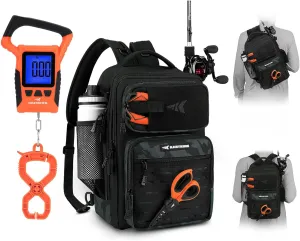 KastKing BlowBak Tactical Fishing Sling Tackle Storage Bag-Black,Large & WideView Floating Waterproof Fishing Digital Scale