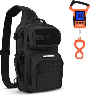 KastKing BlowBak Tactical Fishing Sling Tackle Storage Bag-Black,Standard & WideView Floating Waterproof Fishing Digital Scale