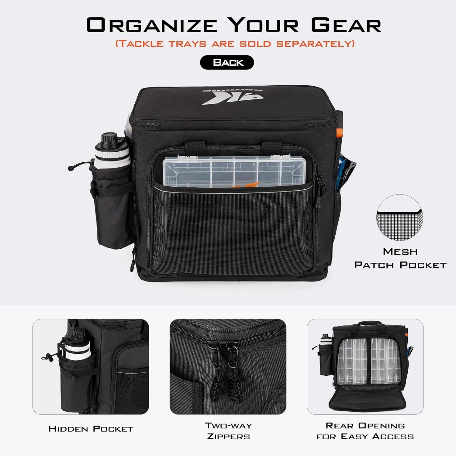KastKing Fishing Tackle Bags - Saltwater & Freshwater Fishing Bags - Water Resistant, Padded Shoulder Strap - Gear Storage