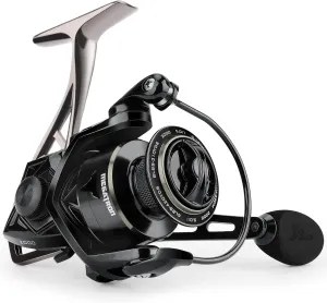 KastKing Megatron Spinning Reel, Freshwater and Saltwater Spinning Fishing Reel, Rigid Aluminum Frame 7 1 Double-Shielded Stainless-Steel BB, Over 30 lbs. Carbon Drag, CNC Aluminum Spool & Handle