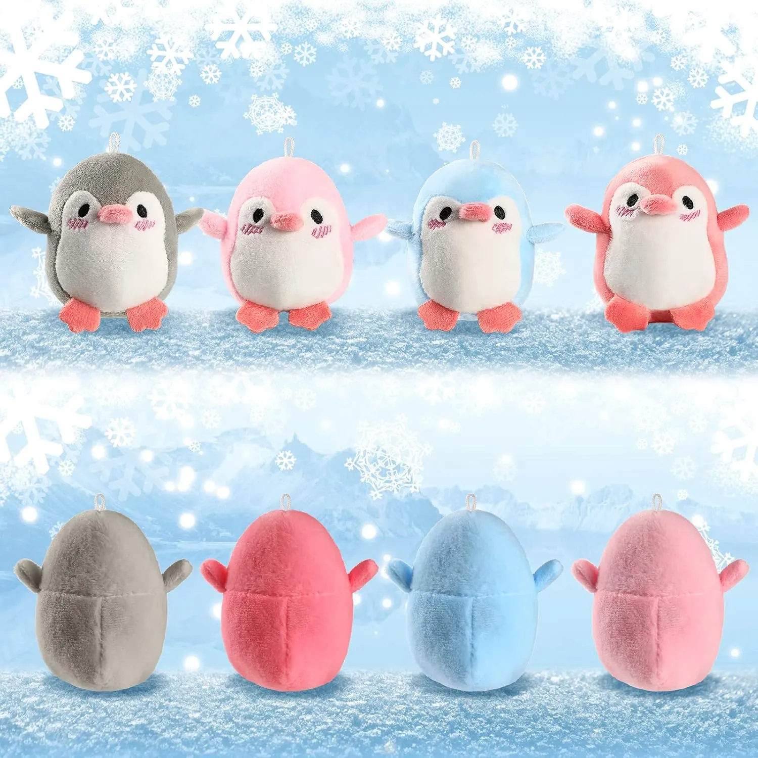 Kasyat 12 Pieces Mini Plush Penguin Stuffed Toys Animal, Cute Small Baby Penguin Stuffed Doll Keyholder Bag Pendant Birthday Party Favor Present for Mother's Day Boys Girls Gifts(Likable Style)