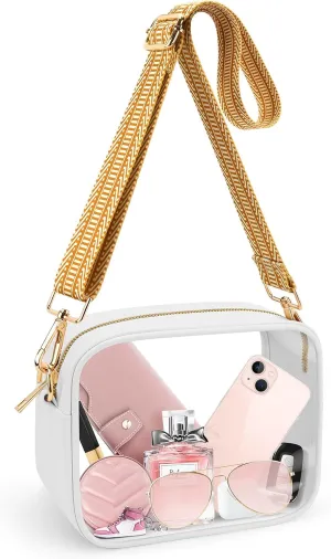 KETIEE Clear Crossbody Bag, Stadium Approved Clear Purse Bag for Concerts Sports Events Festivals