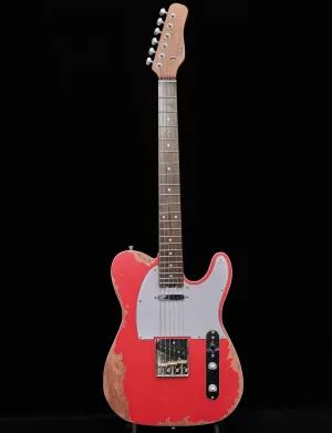 KGD Relic electric guitar, mahogany body, carbonized maple neck, rosewood fretboard, 6-string solidbody electric guitar, S-S pickupsbrass barrel saddle bridge