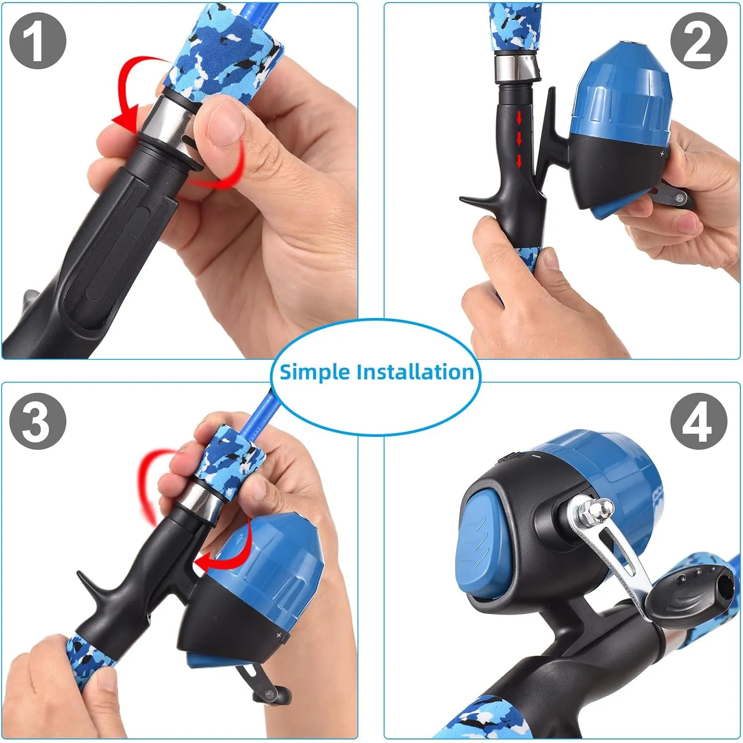 Kids Fishing Pole Telescopic Fishing Rod and Reel Combo Kit with Fishing Lures Fishing Lines Fishing Hooks