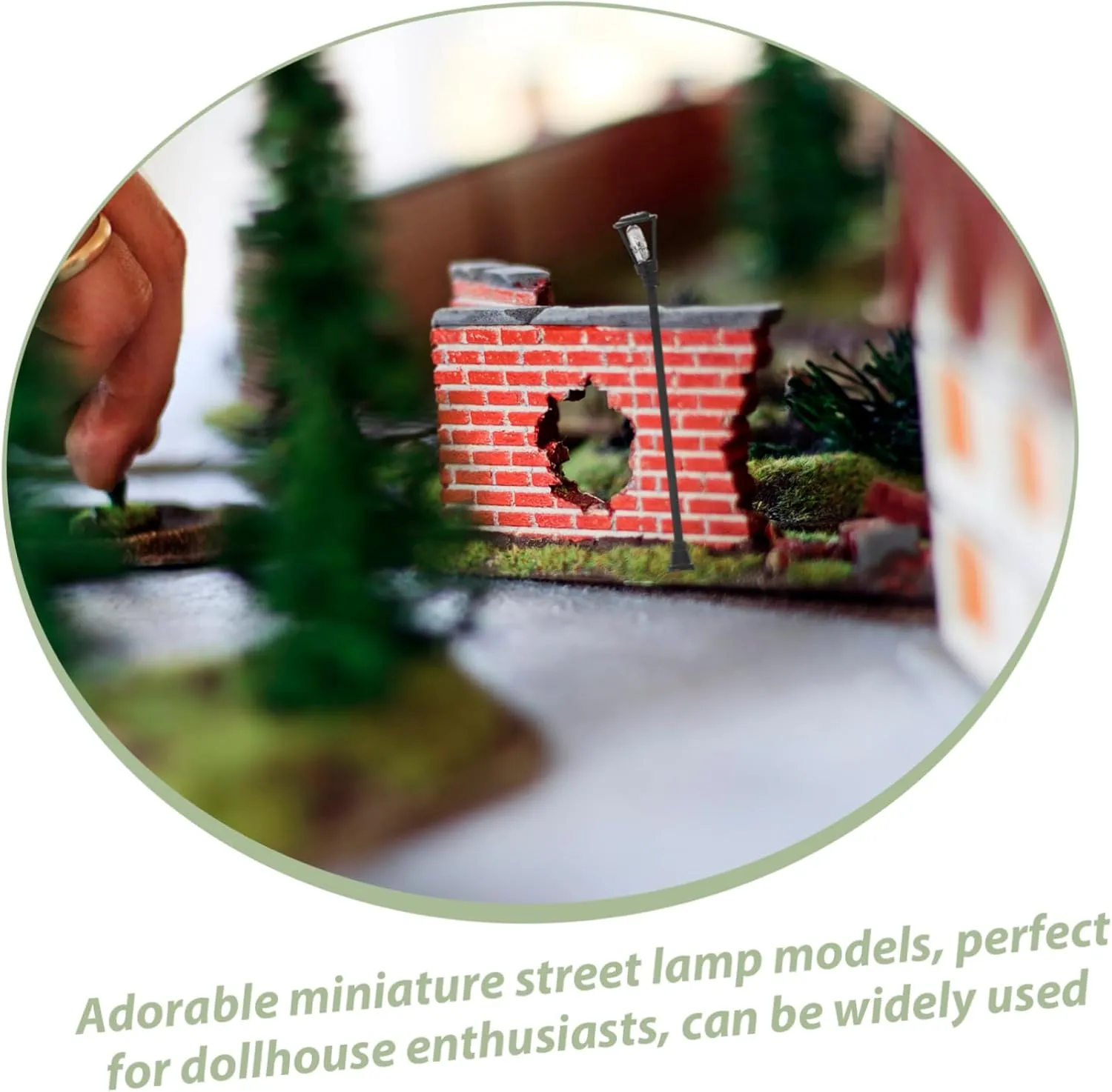 Kisangel 30pcs Miniature Street Lamps Elegant Table Decor Compact for Dollhouse Unique Mini House Lighting Stylish Prop for Miniature Scenes Easy to Assemble