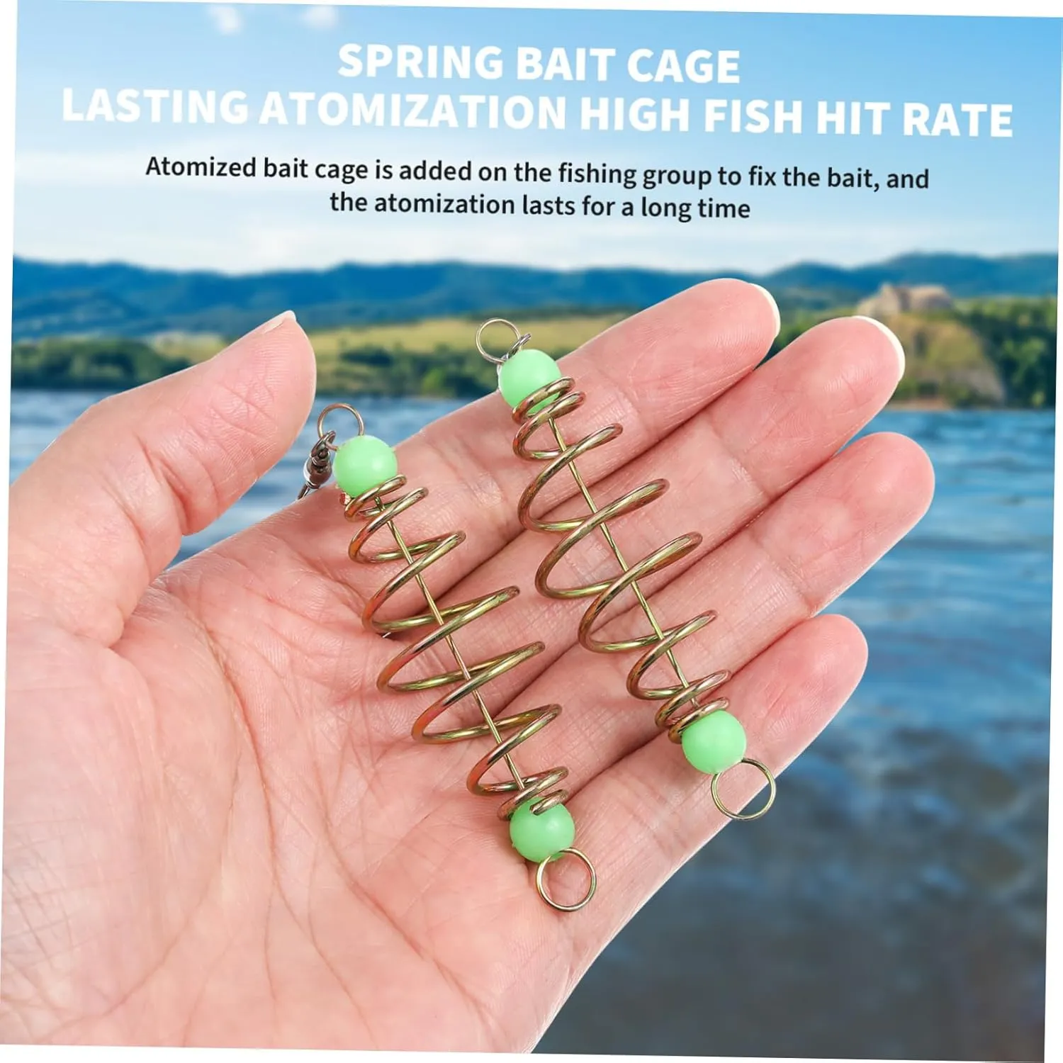 Kisangel Luminous Fishing Bait Cages Portable Fishing Lures Tools for Lakes Rivers Streams Stable Design with
