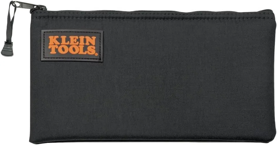 Klein Tools 5139PAD Zipper Bag, Cordura Nylon Tool Pouch with Layered Padding for Protection and Zipper Close, 12-1/2-Inch, Black