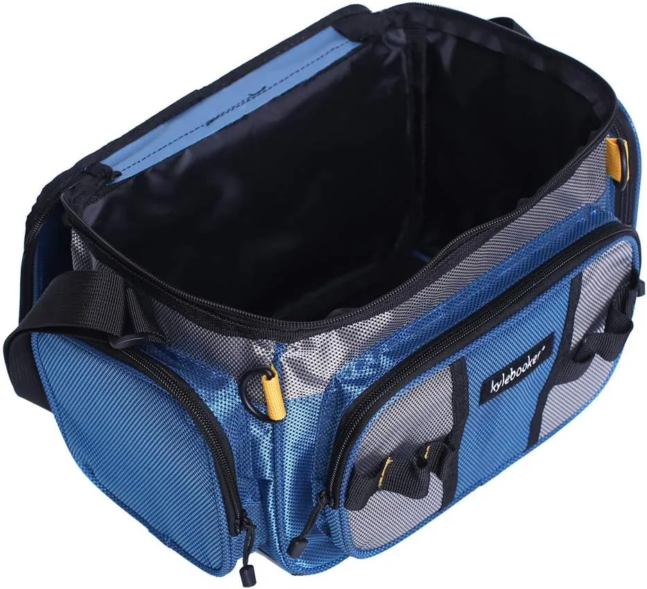 Kylebooker Fishing Tackle Bags Soft Side Fishing Tackle Box Storage Bag for Saltwater or Freshwater