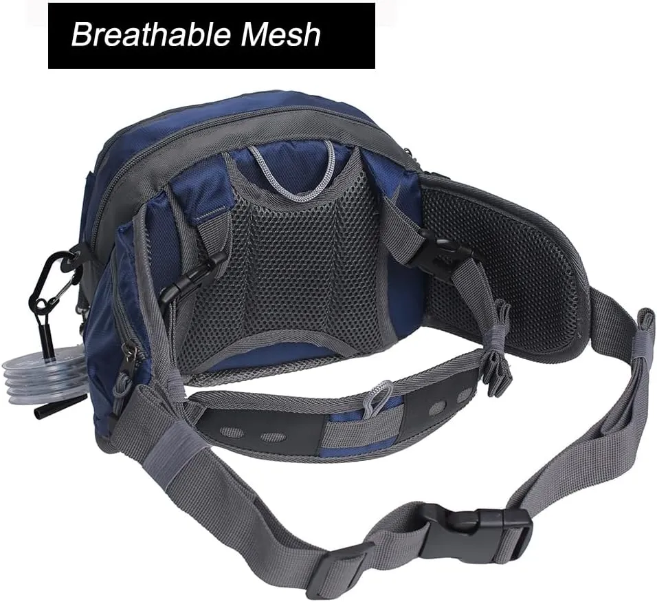 Kylebooker Fly Fishing Chest Pack Tackle Storage Hip Bag River Fishing Waist Pouch