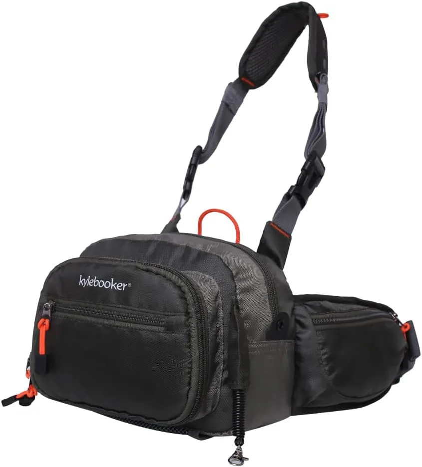 Kylebooker Fly Fishing Chest Pack Tackle Storage Hip Bag River Fishing Waist Pouch