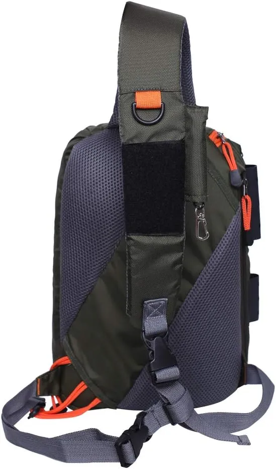 Kylebooker Fly Fishing Sling Pack Fishing Tackle Storage Shoulder Bag