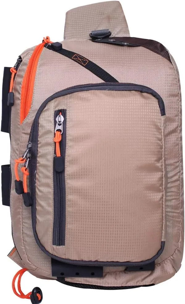 Kylebooker Fly Fishing Sling Pack Fishing Tackle Storage Shoulder Bag