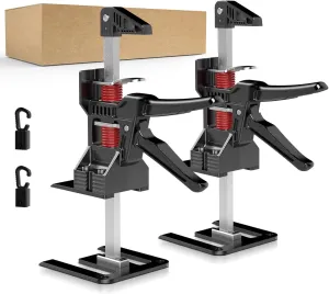 Labor Saving Arm Jack 2 PCS 14.8 Inch Arm Tool Hand Lifting Jack Tool Lift Range 10.14in Multi-Function Height Adjustment Lifting Device Load Bearing 220 Lb Wall Tile Locator