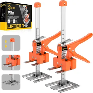 Labor Saving Handle 2 Pack,15 in Construction Jack, Wall Tile Locator, Multi-Function Height Adjustment Lifting Device, Door Panel Lifting Cabinet Jack,Raised 10 in,Load 400LBS [Upgrade]